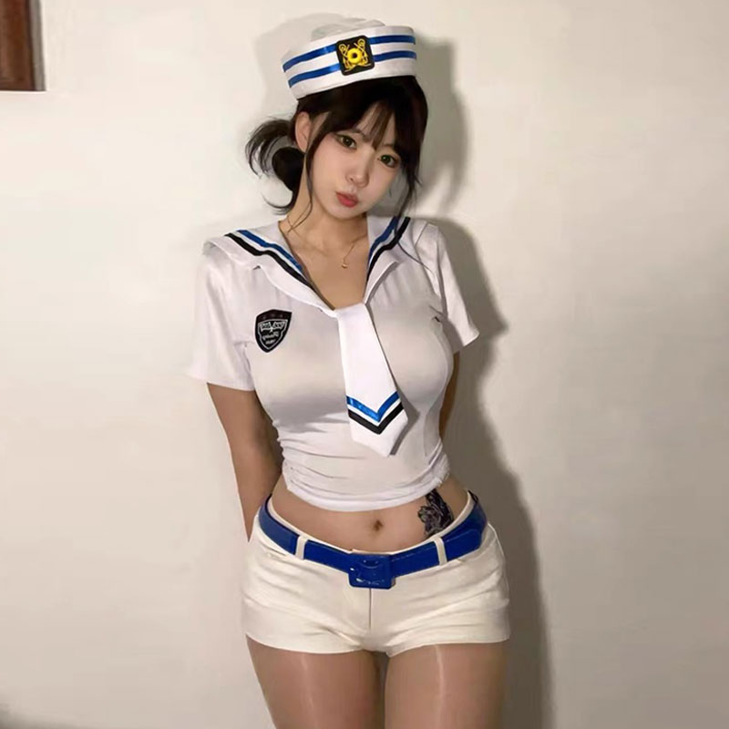 女团酒吧gogo演出服性感主播海军风dj打歌辣妹网红水手服套装学院