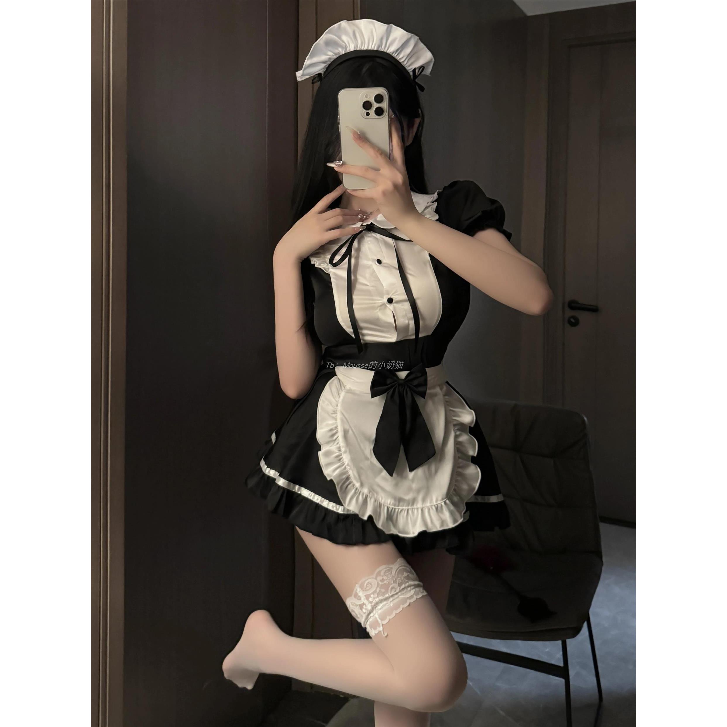 万圣节性感纯欲风小胸女仆cosplay角色扮演短裙女佣制服夏禁欲系