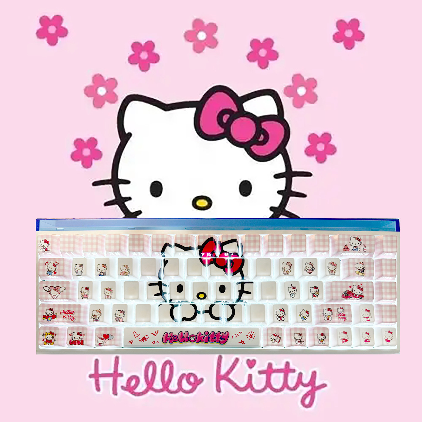 Hello kitty主题原厂BPT材质可爱风卡通粉侧刻键帽Wooting 美加狮,电脑硬件/显示器/电脑周边,键帽,淘宝优惠券,粉丝福利购,淘宝优惠卷