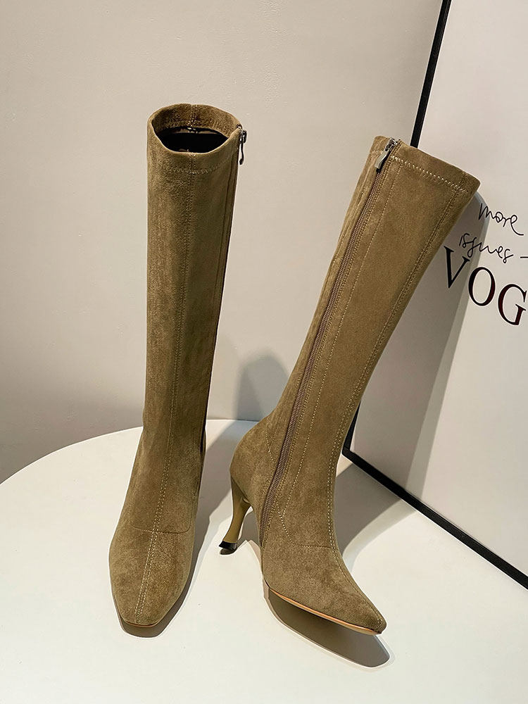 CLEARANCE SPECIAL TAIL BOOTS WOMENS ELASTIC SOCKS BOOTS HIGH HEELS VELVET NEW WINTER TEMPERAMENT STILETTO HEELS VERSATILE SKINNY BOOTS