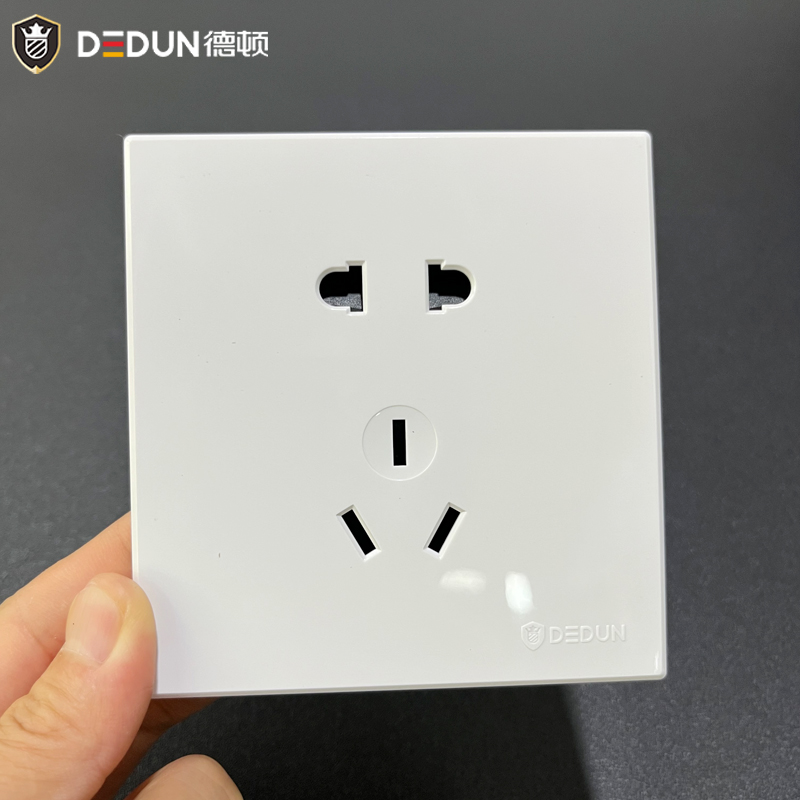 德顿开关插座面板86型家用白色