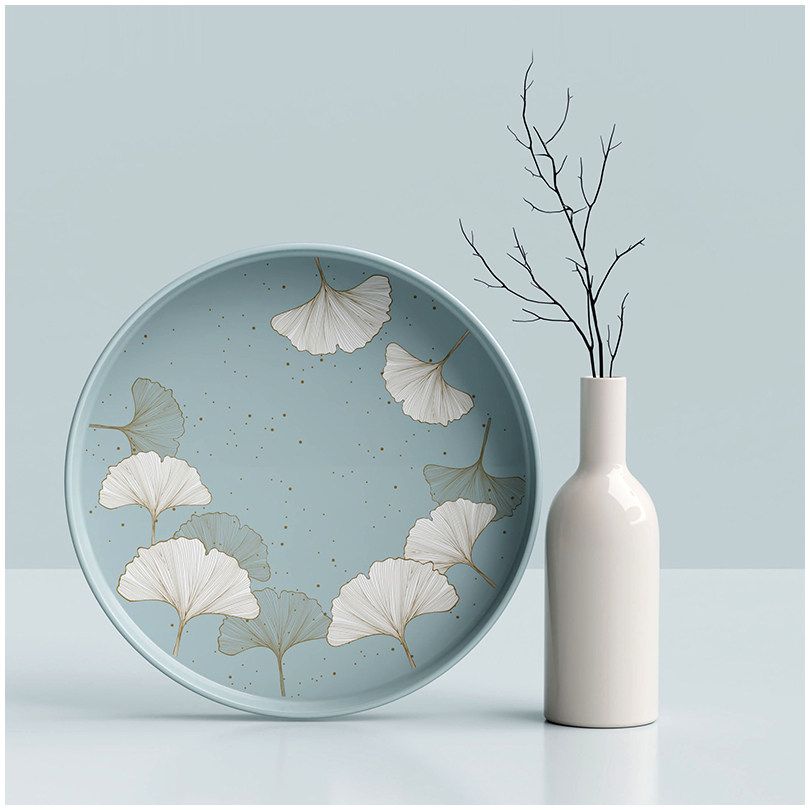 显初密胺托盘圆形2025新款家用茶几放杯子的收纳盘高级感茶杯茶盘,餐饮具,餐用托盘,淘宝优惠券,粉丝福利购,淘宝优惠卷