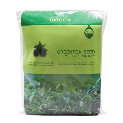 香港直邮韩国Farmstay法曼媞绿茶清爽滋养面膜10片装