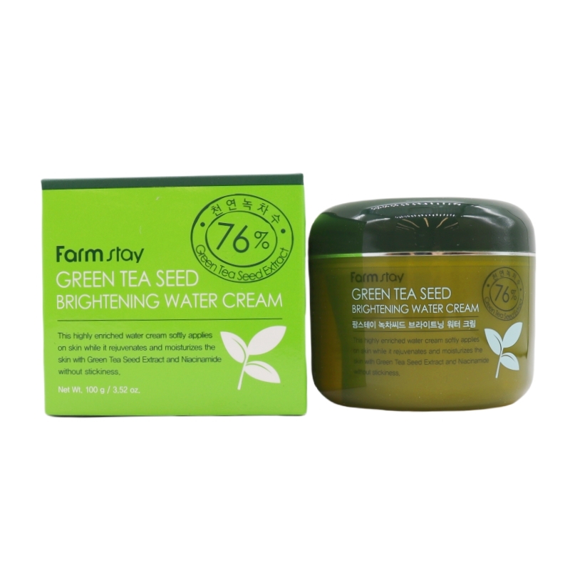 香港直邮Farmstay法曼媞绿茶清爽面霜100g滋润保湿舒缓补水防干燥