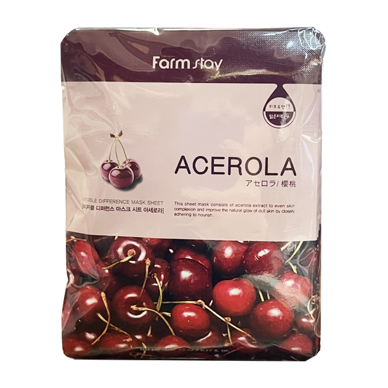 香港直邮韩国Farmstay法曼媞樱桃收縮毛孔面膜10片裝保湿补水滋润