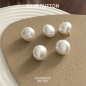 毛衣西服装 简约高档椭圆馒头珍珠纽扣高档高亮百搭衬衫 开衫 饰扣子