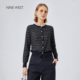 圆领通勤风长袖 Nine 通勤上衣 女春新款 开衫 West 玖熙条纹针织衫