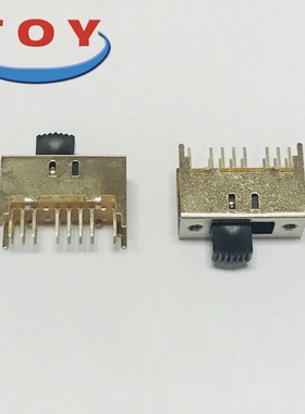 TOY拨动开关厂家直销 SS43D01 立式三档开关 4P3T拨动开关