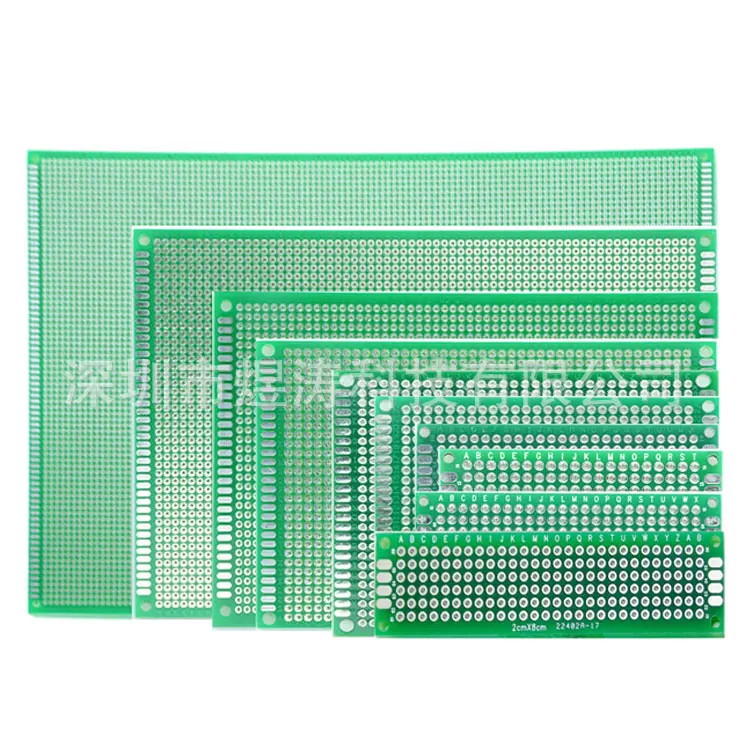2.54mm 单面喷锡实验板 PCB电路板5x7 6x8 7x9 8x12 10x15 9*15cm