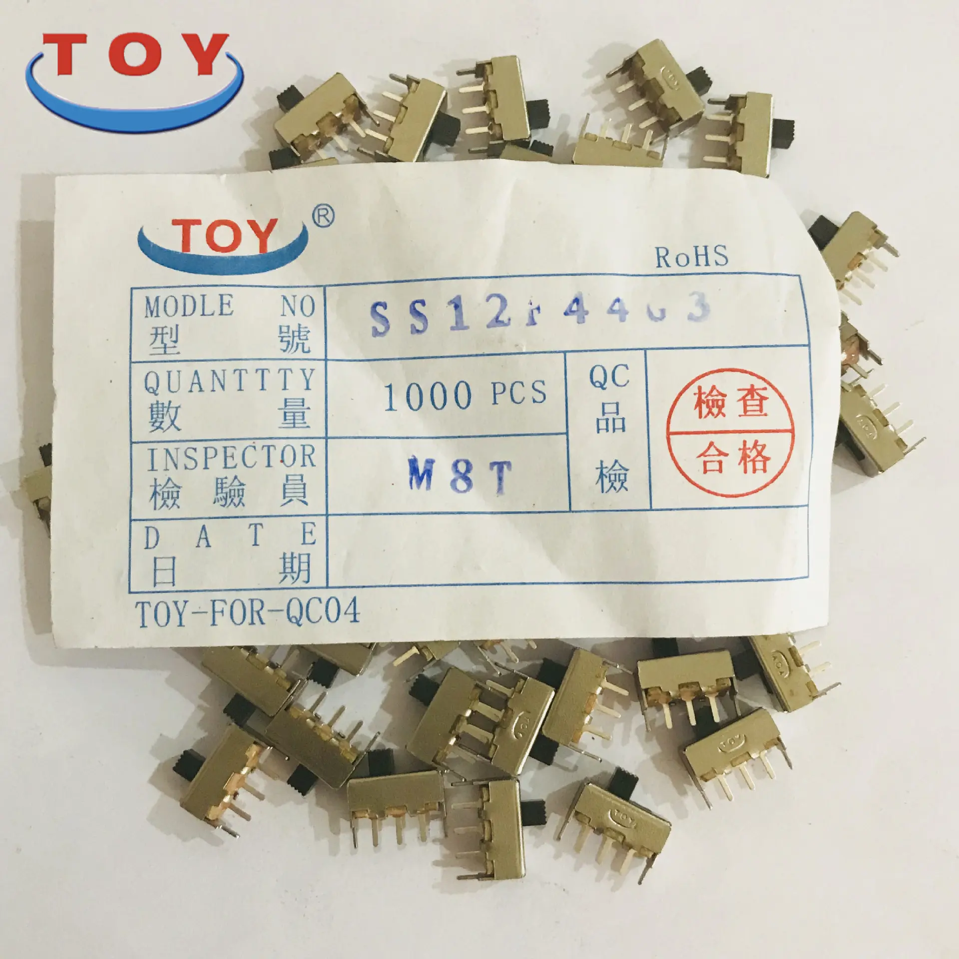 SS12F44拨动开关2档电子玩具小开关电器数码工控开关