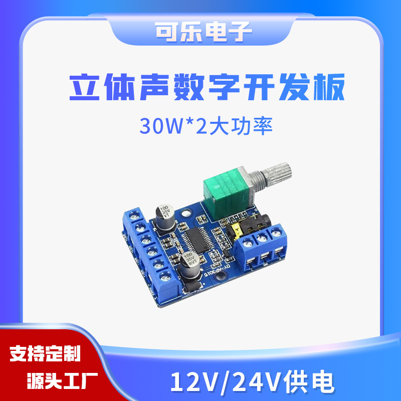 大功率功放板数字音频立体声模块30Wx2DIY功放模块DY-AP3015