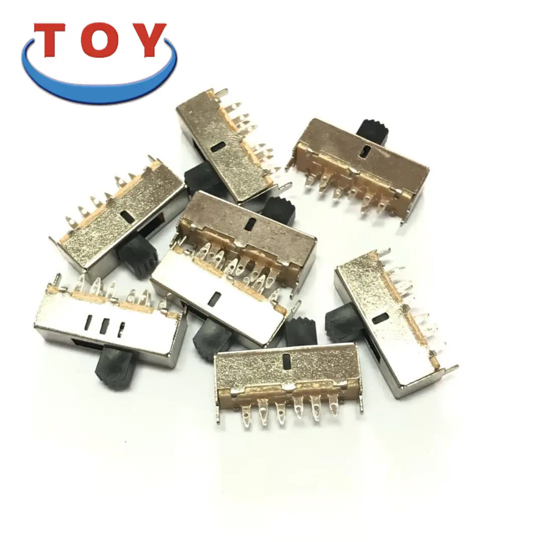 TOY源头直销开关 SS23F07玩具电源三档拨动开关 2P3T滑动开关