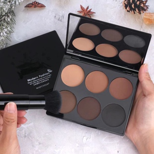 山叔大师美茜儿立体提亮六色修容粉饼高光阴影组合修容粉鼻影修饰