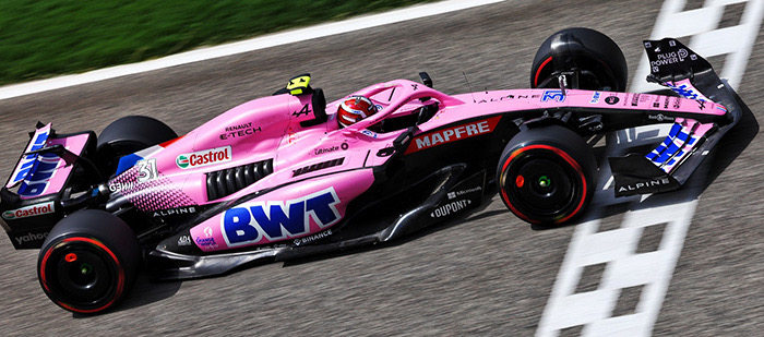 迷你切 1:18 f1 alpine车队a522 埃斯特班奥康 巴林 树脂汽车模型