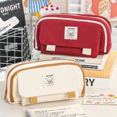 大容量笔袋初高中生简约ins高颜值小众不撞款 小狗铅笔文具盒女孩