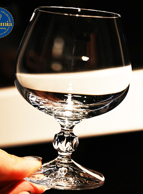 捷克BOHEMIA进口水晶玻璃酒吧会所高脚洋酒烈酒杯XO干邑白兰地杯