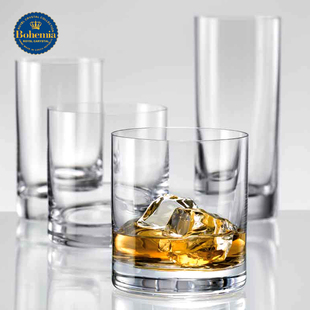 捷克进口CRYSYAL水晶玻璃家用烈酒洋酒杯 威士忌杯啤酒杯子果汁杯