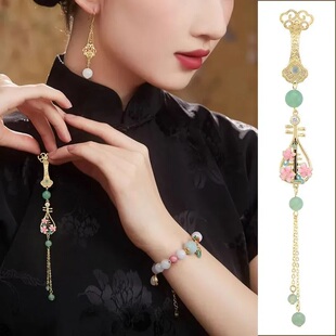 新中式胸前挂饰胸针女款2025新款旗袍压襟盘扣挂件女汉服国风配饰