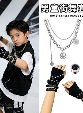 黑色儿童街舞爵士表演手套