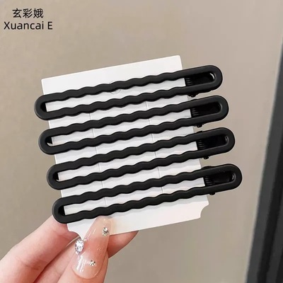 黑色鸭嘴夹头饰头发卡子女后