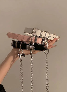 黑色白色狗骨头y2k辣妹