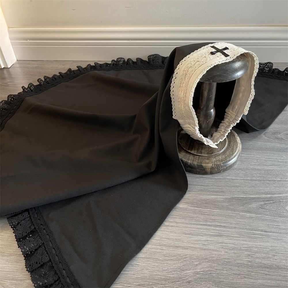 月夜祈祷bonnet修女头巾发带