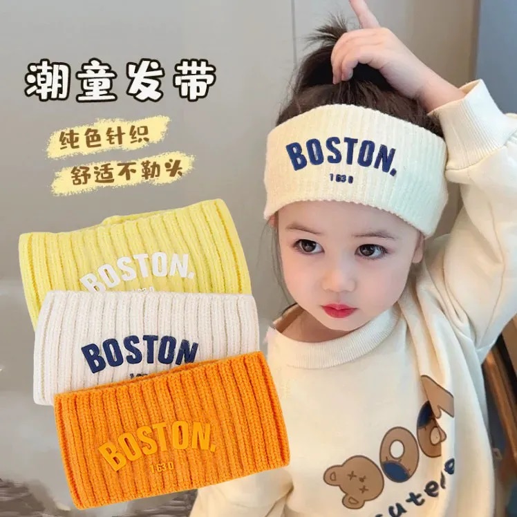 秋冬儿童针织帽子毛线发带