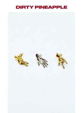DIRTYPINEAPPLEEmojiHand周震南同款耳钉街头个性小众礼物