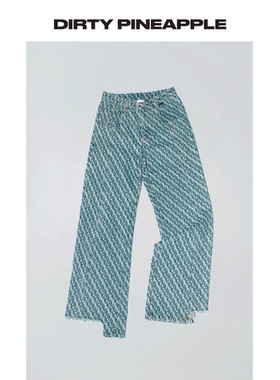 DIRTYPINEAPPLE牛仔裤TNTStraightJeans男女同款浅色百搭直腿裤