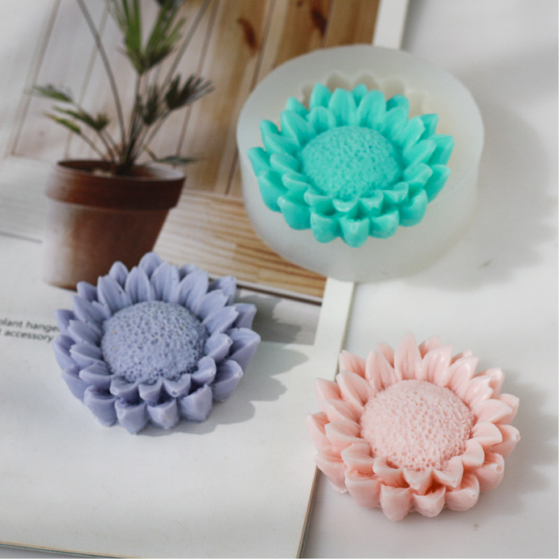 向日葵硅胶模具 diy手工皂花朵造型母乳皂肥皂礼物创意自制