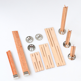 馥蕾 diy香薰蜡烛制作原材料十字木质蜡芯加铁托无烟手工杯蜡心