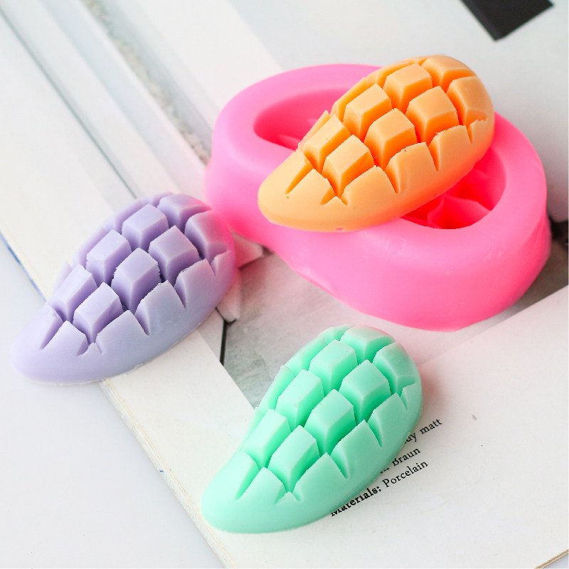 创意diy手工礼物母乳皂肥皂制作芒果仿真水果造型矽胶模型