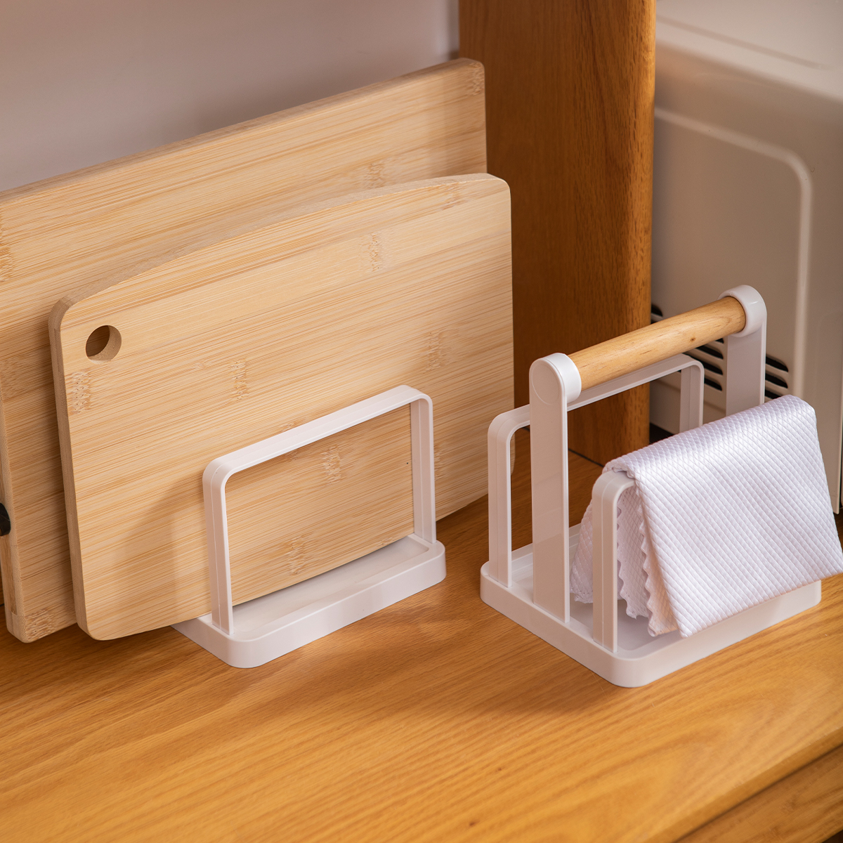 砧板架厨房菜板放置架家用台面沥水置物架面案板晾抹布立式收纳层