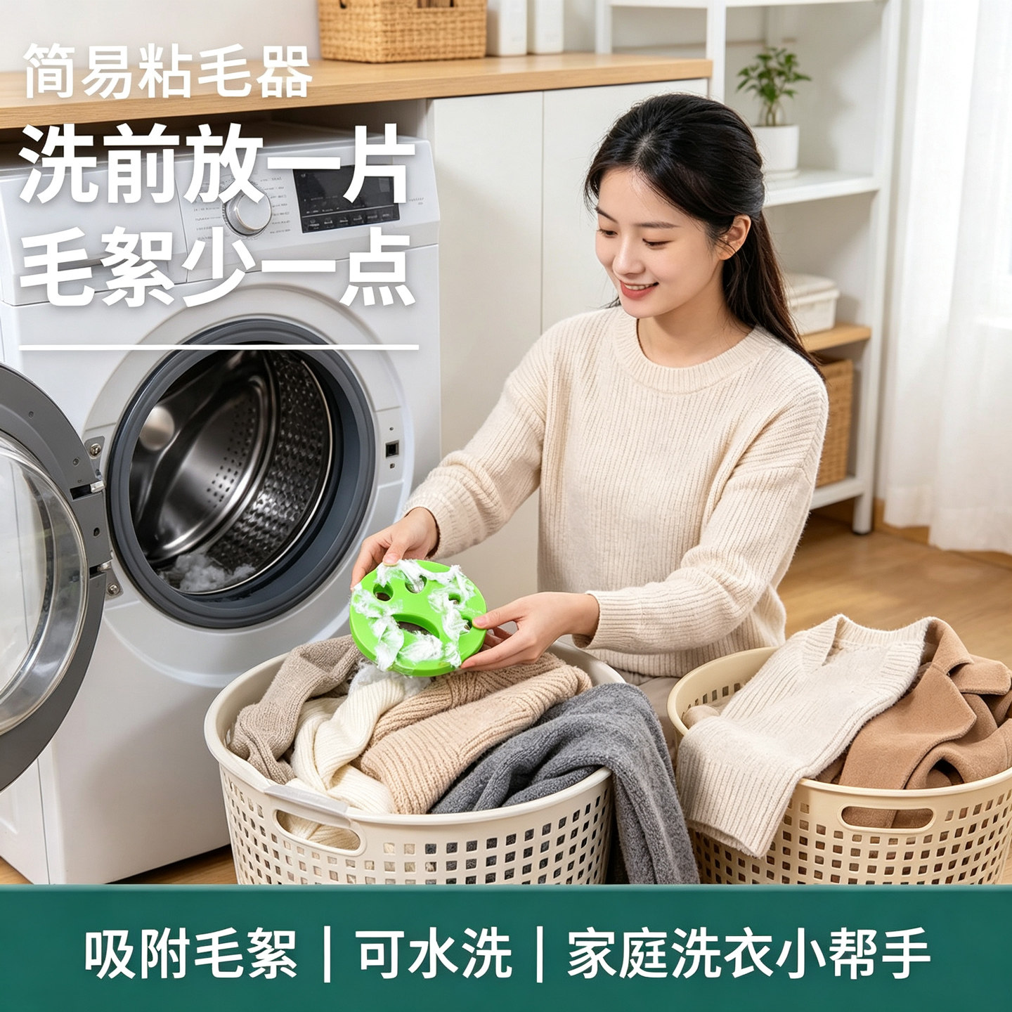洗衣机除毛器粘毛发纸屑