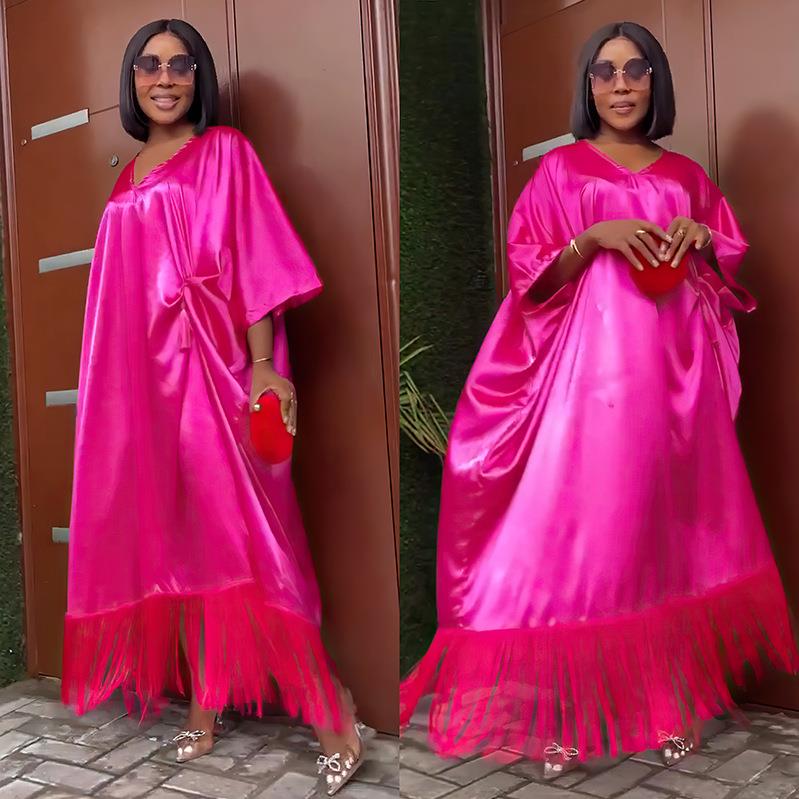 eid women tassel kaftan abaya dress piece dubai arab two