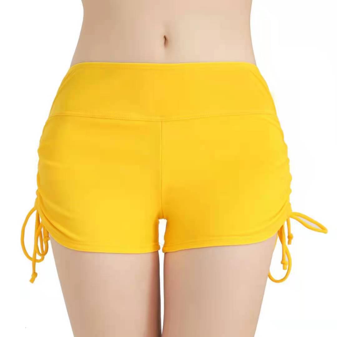 Womens drawstring swimming sports trunks shorts exposed