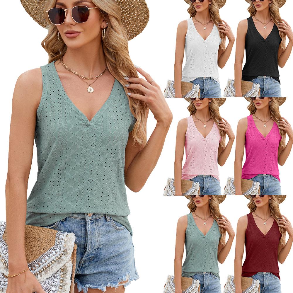 women for T-shirt camisole casual sleeveless color solid