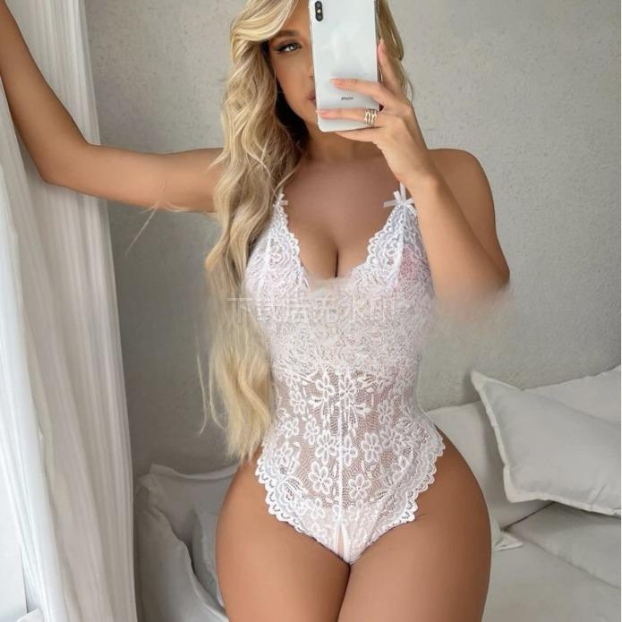 jumpsuit crotch open sexy lingerie size plus size plus lace