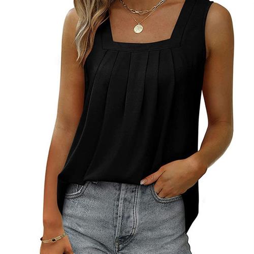 new neck european -shirt cross sleeveless swallowtail solid