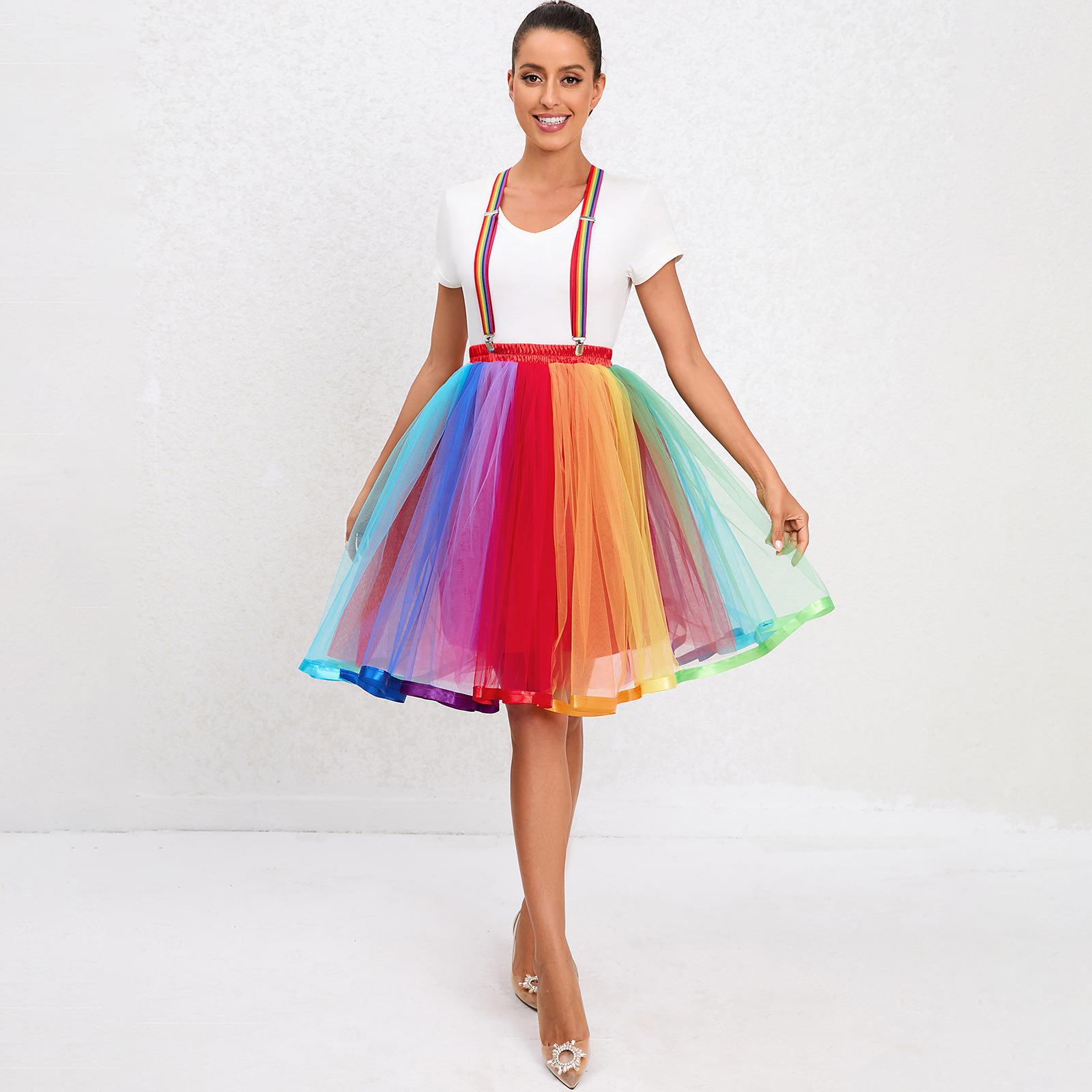 gauze skirt fluffy skirt petticoat christmas multi-layer