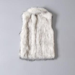 womens sheepskin jackets faux wool stand collar vest winter