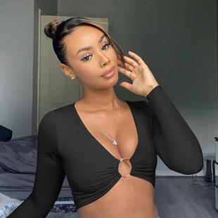 elegant ruched clubwear matching outfit puss women crop