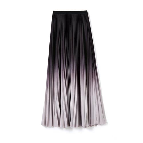 Gradient color skirt womens drape long skirt high waist