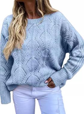 ropa mujer sweater women puff hollow out crop pullovers