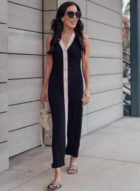 tight sleeveless cardigan single-breasted dress skirt color