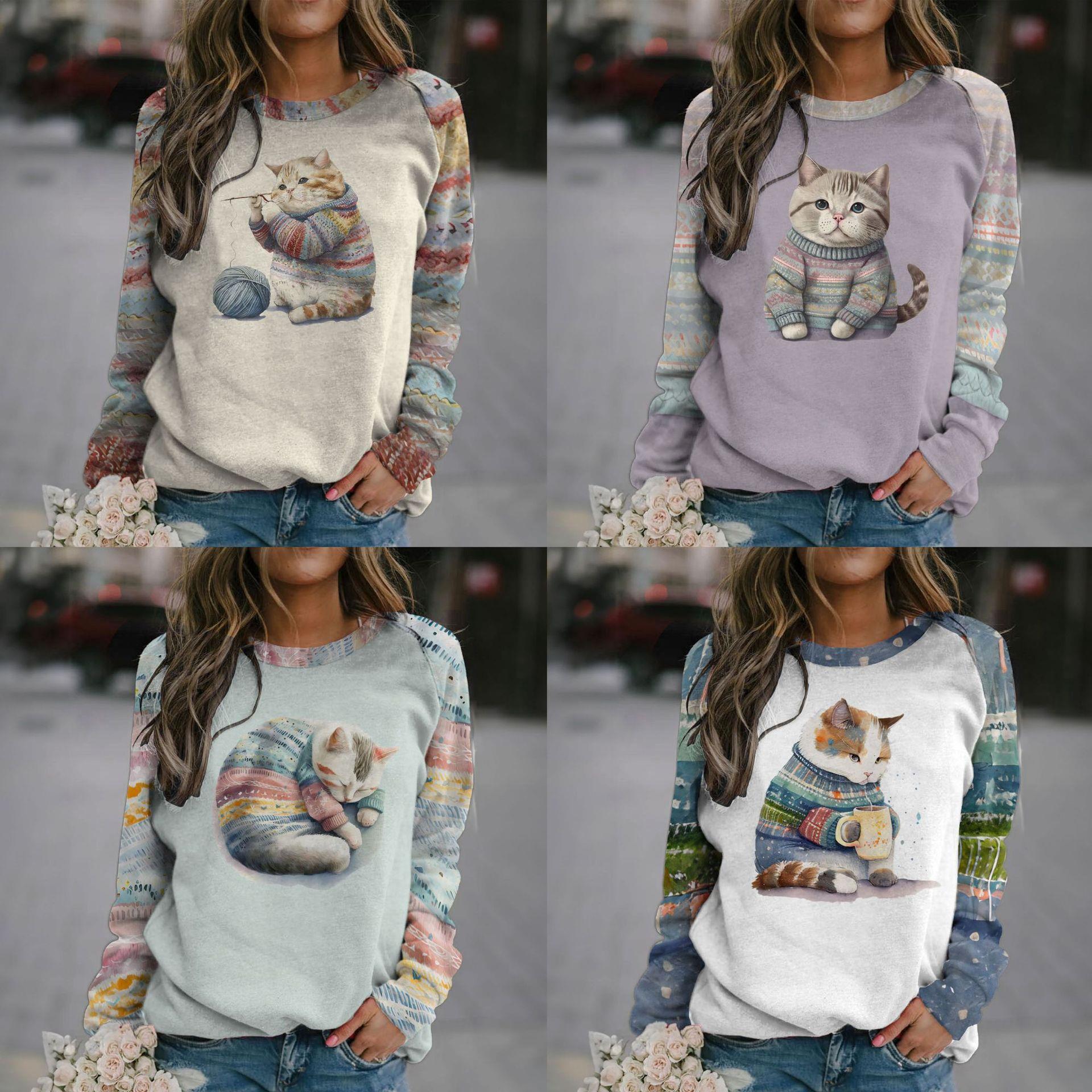 sweatshirt woman pullover cute female sweatshirts print