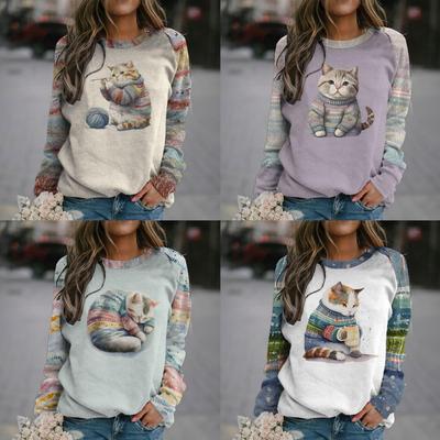 sweatshirt woman pullover cute female sweatshirts print