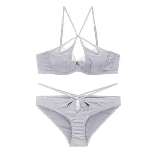 back straps beautiful eyelash underwear satin Sexy cross