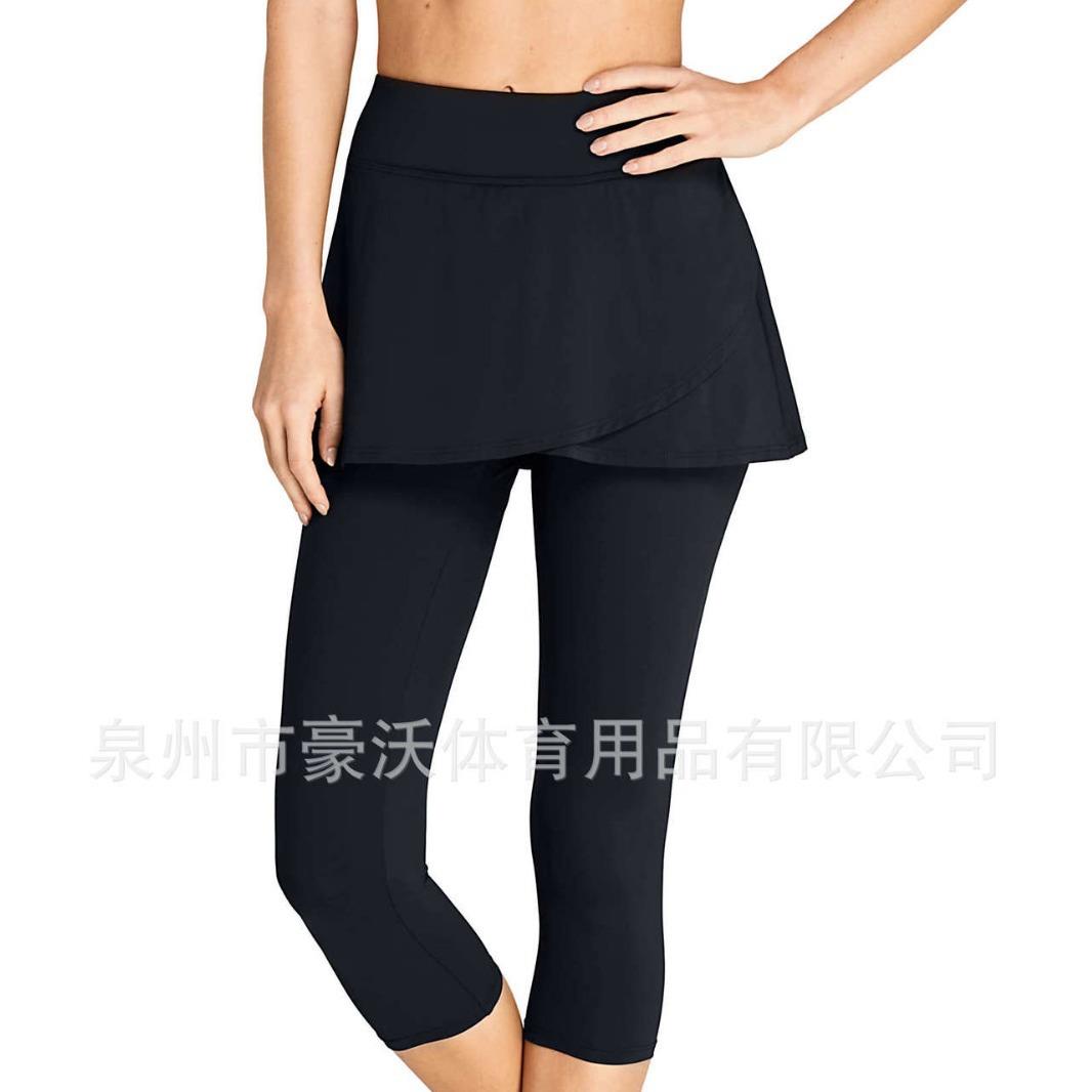 Swim skirt three-quarter swimming trunks adult womens swim