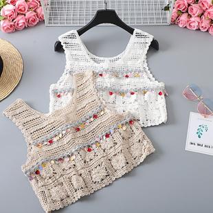 trendy top short wear outer student camisole small female